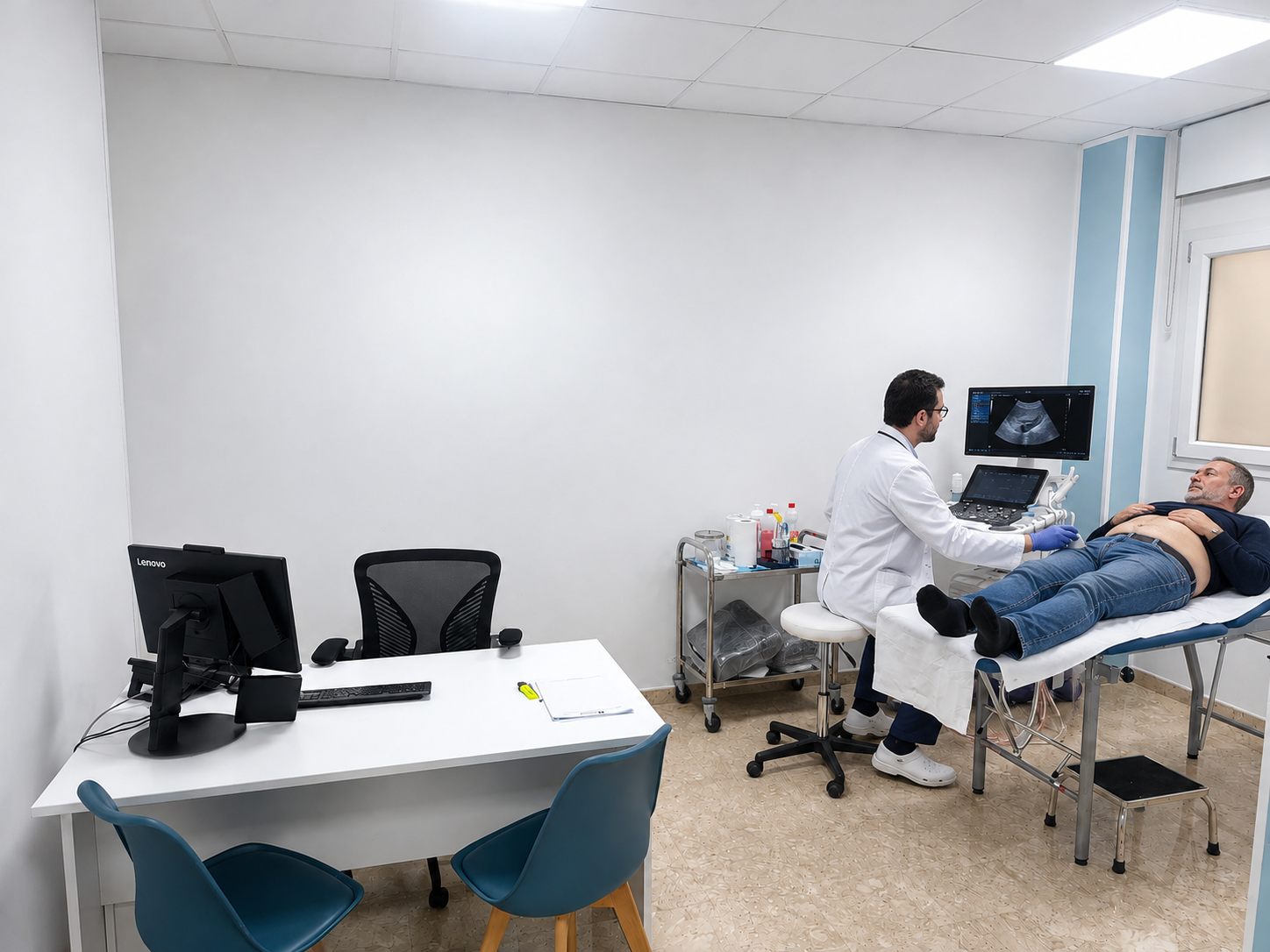 Ecografia in un ambulatorio specialistico di Palermo